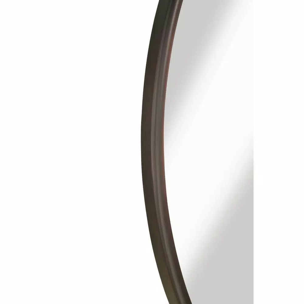 Martin Svensson Home 30 in. Round Oil Rubbed Bronze Metal Frame Accent Mirror