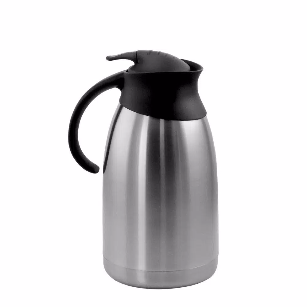 MegaChef 67.6 fl. oz. Stainless Steel Thermal Beverage Carafe with Black Lid