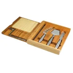 Legacy Picnic Time Soiree Folding Bamboo Cheese Board and Gourmet Tool Set thumbnail 1