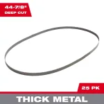 Milwaukee 44-7/8 in. 10/14 TPI Bi-Metal Deep Cut Portable Band Saw Blades, 25-Pack thumbnail 6