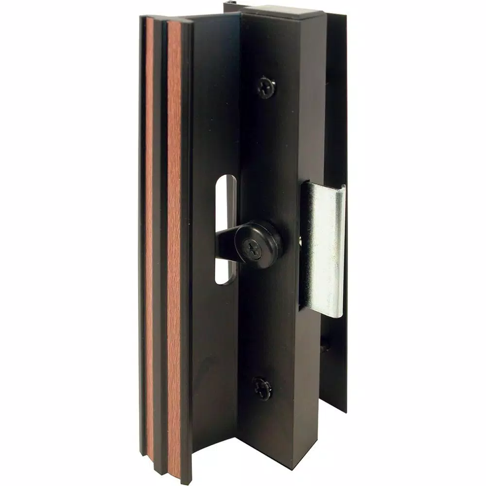 Prime-Line Black Extruded Aluminum Sliding Patio Door Handle with Clamp Type Latch