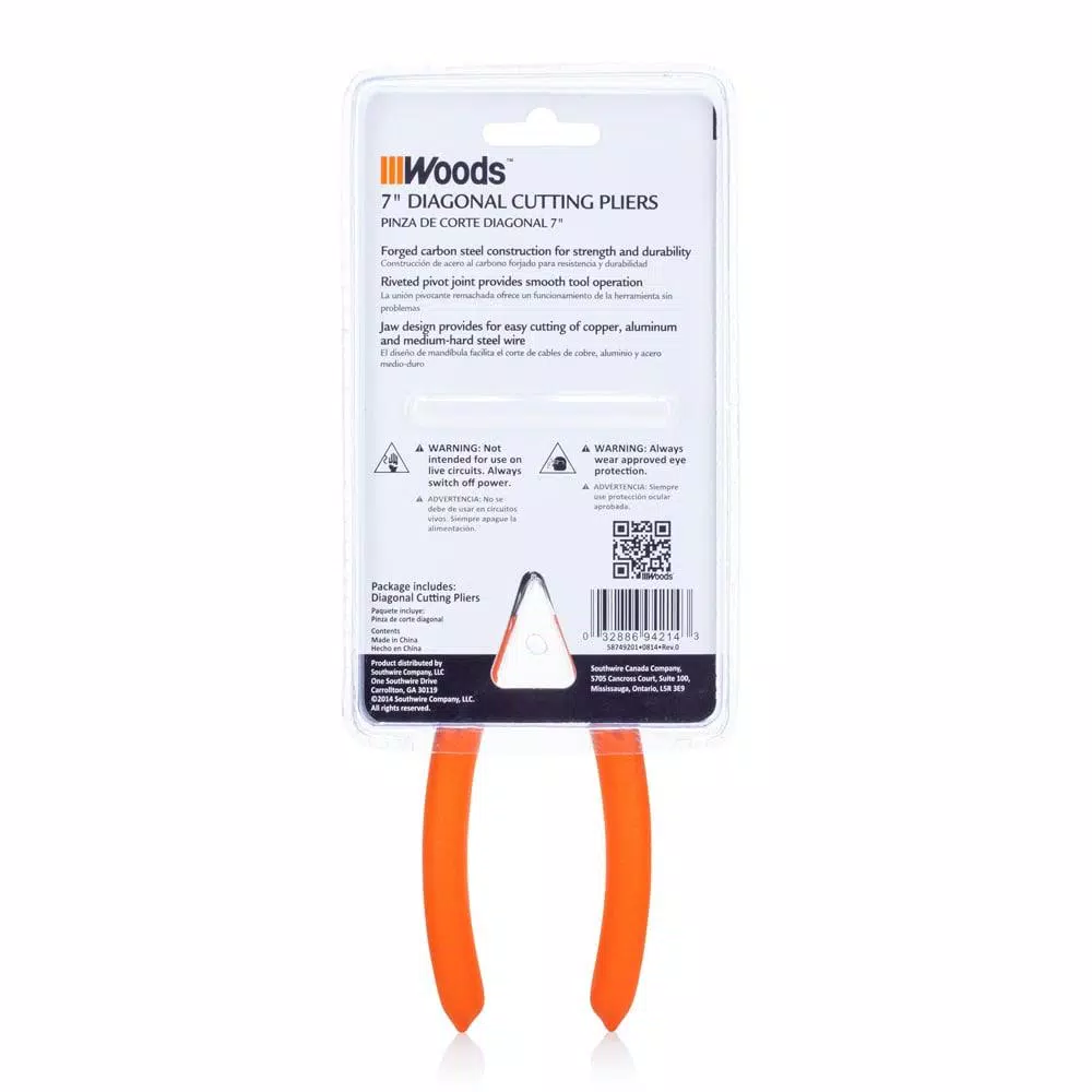 Southwire 7 in. Diagonal Cutting Pliers with Induction Hardened Carbon Steel Blades
