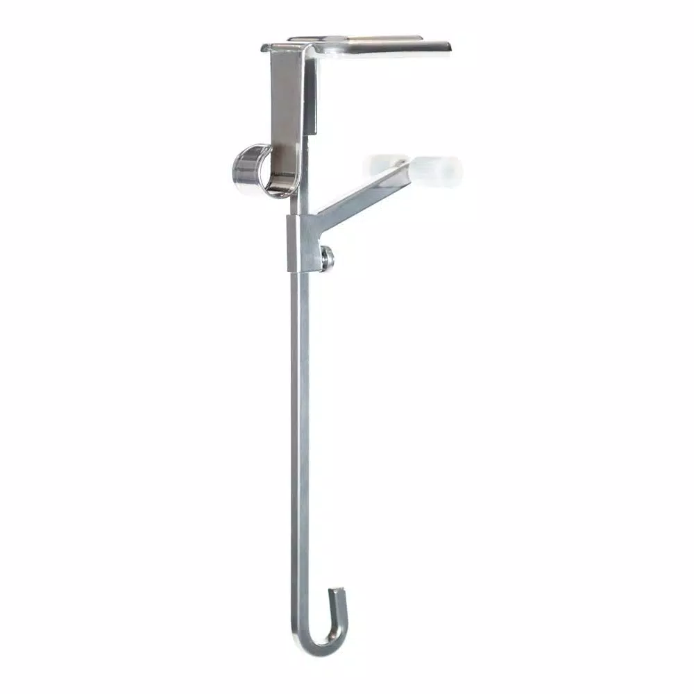 Village Lighting Company Silver Mantle Garland and Stocking Holder - Adjustable Metal Mantle Hanger