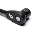 Husky 3/8 in. Drive 100-Position Stubby Ratchet, 5.5 in. Length, Black thumbnail 3