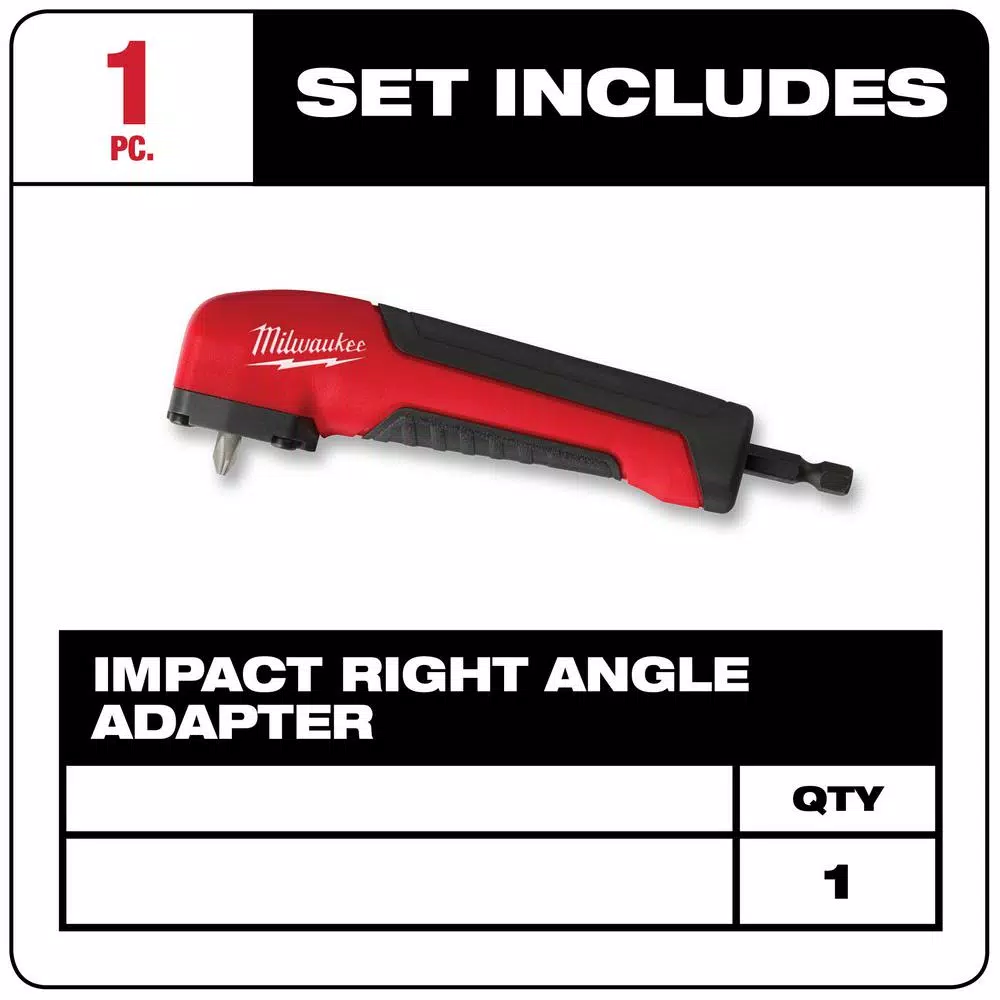 Milwaukee SHOCKWAVE Right Angle Drill Adapter with 1 in. PH2 Bit