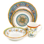 Euro Ceramica Duomo 16-Piece Stoneware Dinnerware Set, Italian Design, Service for 4 thumbnail 2