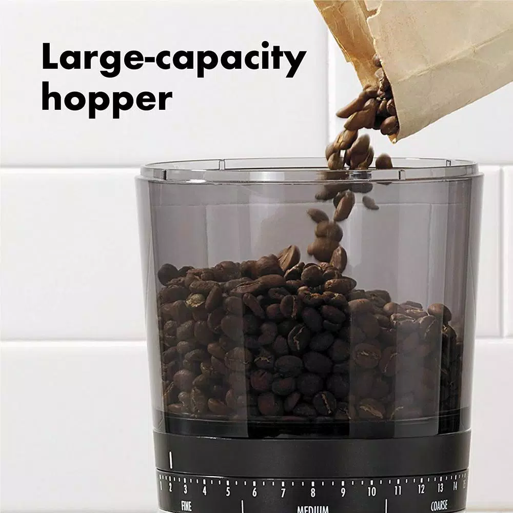 OXO 16 oz. Stainless Steel Conical Burr Coffee Grinder with 43 Adjustable Settings