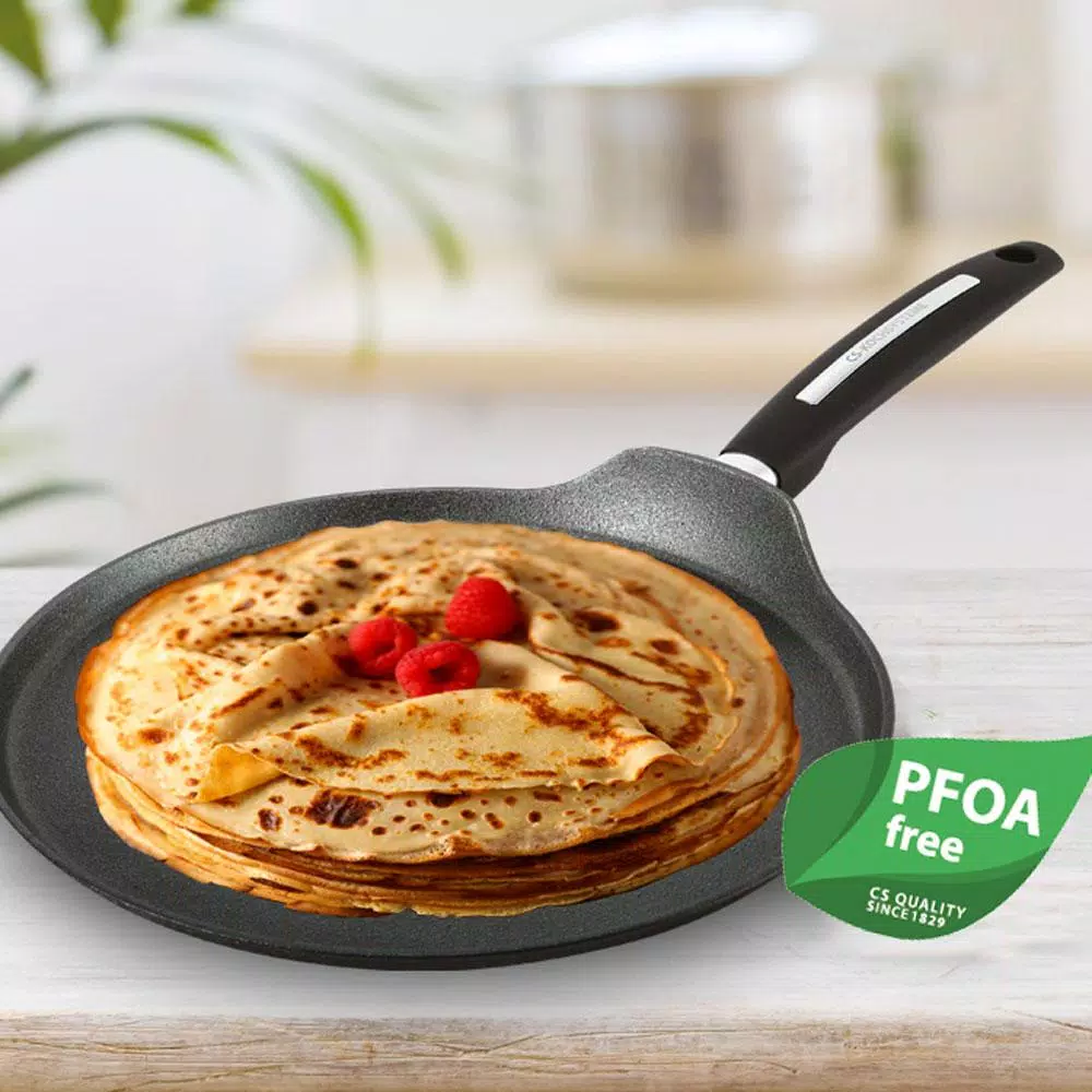 KOCH SYSTEME CS CS KOCHSYSTEME Munster 11 in. Black Forged Aluminum Nonstick Crepe Pan