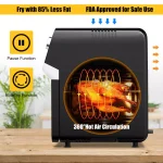 Costway 12.7 Qt. Black Air Fryer Oven with Rotisserie, 1600W Multi-Function Cooker thumbnail 6