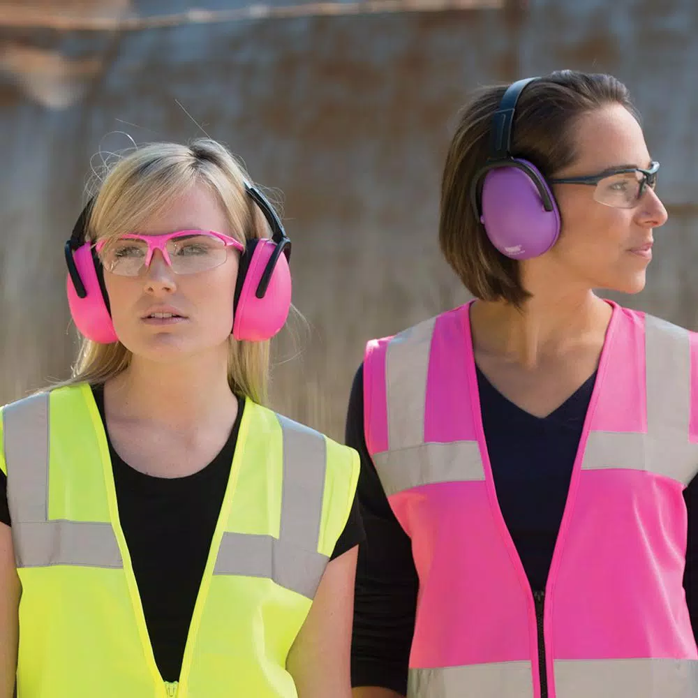 ERB 239 Foldable Ear Muffs, Pink, NRR 23 dB Hearing Protection