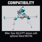 Makita 12 in. Dual-Bevel Sliding Compound Miter Saw Kit with X2 LXT 36V Power and Folding Stand thumbnail 7