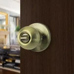 Toledo Fine Locks Antique Brass Privacy Door Knob Set, Classic Full Ball Style thumbnail 3