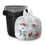 Aluf Plastics 55 Gallon Heavy-Duty Clear Recycling Bags, 1.5 Mil, 100-Count thumbnail 1