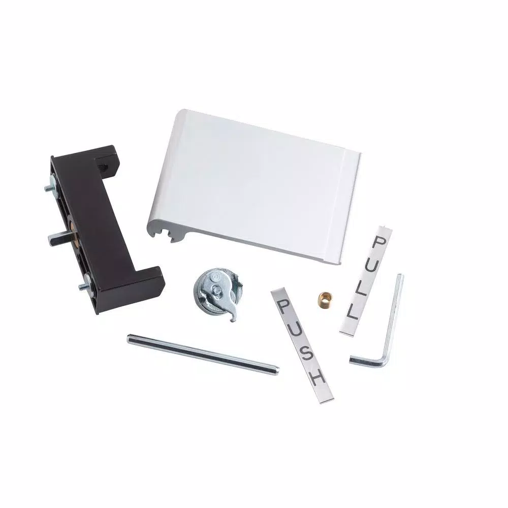 Global Door Controls Aluminum Store Front Push Paddle, 4-Way Reversible