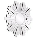 Pinnacle 36 in. Sunburst Silver Beveled Glass Contemporary Accent Mirror thumbnail 3