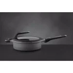 BergHOFF GEM Stay Cool 3.5 qt. Cast Aluminum Nonstick Saute Pan with Glass Lid, Gray thumbnail 4