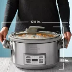 BLACK+DECKER 7 Qt. Stainless Steel Digital Slow Cooker with Temperature Probe and Sous-Vide Function thumbnail 7