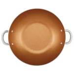 Ayesha Curry Ayesha Home Collection 14 in. Porcelain Enamel Nonstick Aluminum Wok, Brown Sugar thumbnail 2