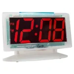 Equity by La Crosse Clear 1.8 in. Red LED Digital Alarm Table Clock with Battery Backup thumbnail 2