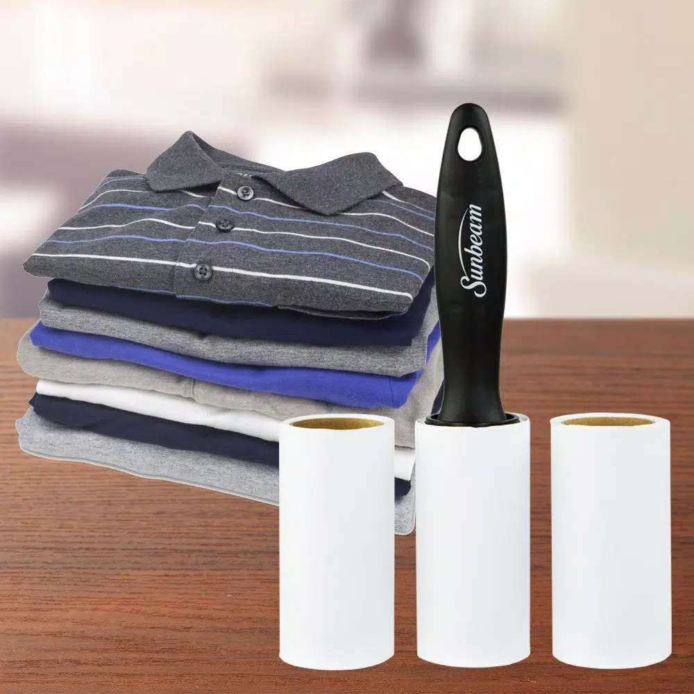 Sunbeam 2-Pack Refillable Lint Roller with 60 Sheets for Pet Hair and Fabric Cleaning
