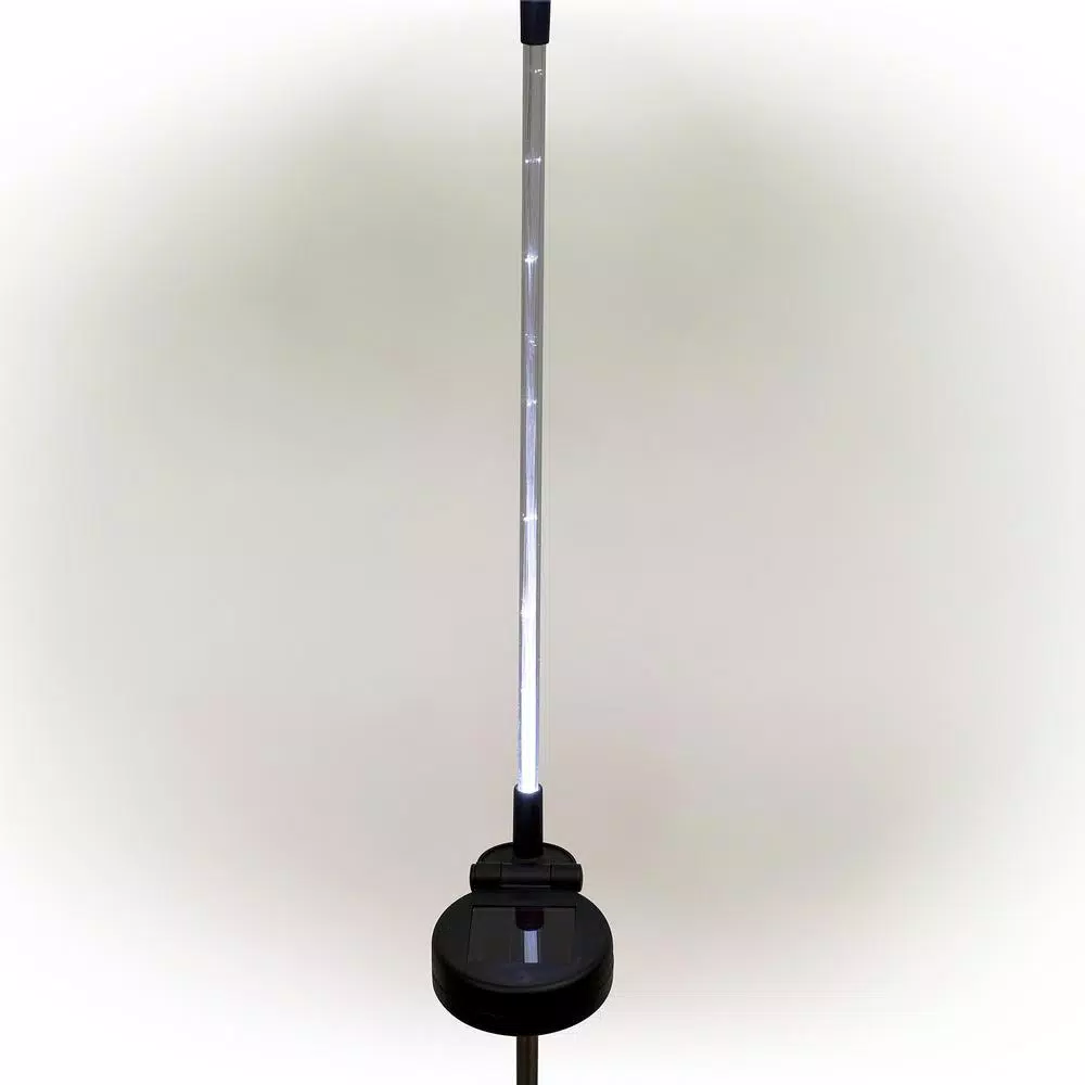 Alpine Corporation Solar Snowman Garden Stakes with Fiber Optic LED Lights, Set of 2