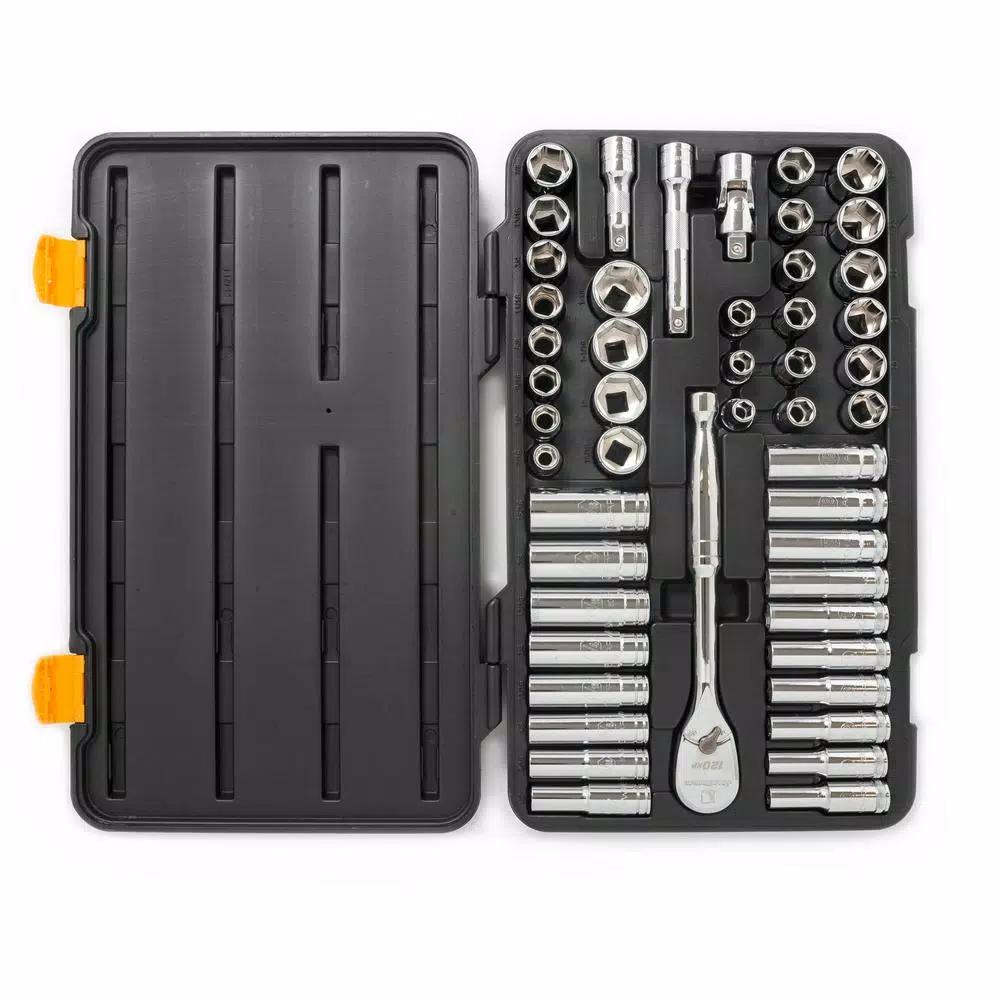GearWrench 49-Piece 1/2 in. 120XP SAE/Metric Standard and Deep Socket Mechanics Tool Set