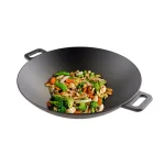 Classic Cuisine 14 in. Pre-Seasoned Cast Iron Wok with Handles thumbnail 2