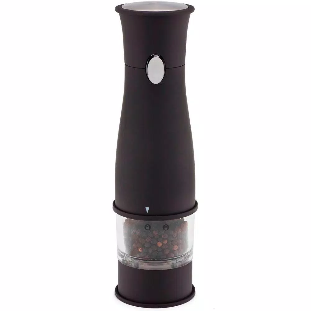 Ozeri Artesio Soft Touch Electric Pepper Mill and Salt Grinder, Black