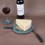 Creative Home Stainless Steel Cheese Cutter and Knife Set with Natural Green Marble Handles (2-Piece) thumbnail 6