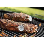 Outset Stainless Steel Steak Thermometers, Set of 4, Analog Meat Temperature Gauges thumbnail 2