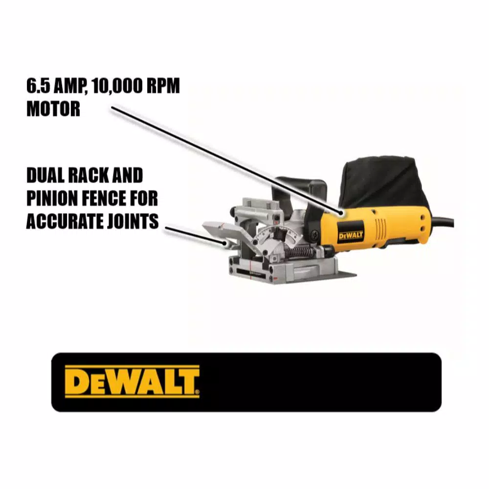 DEWALT 6.5 Amp Heavy Duty Plate Joiner Kit with 10,000 RPM Motor