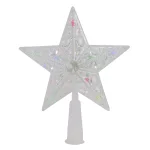 Northlight 6 in. Clear Crystal Jeweled Star LED Christmas Tree Topper with Multi-Color Lights thumbnail 2