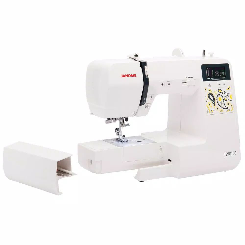 Janome JW8100 100-Stitch Computerized Sewing Machine with Accessory Bundle