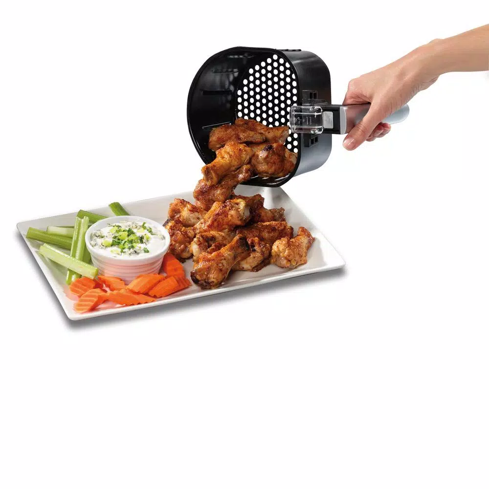 Proctor Silex 1.58 Qt. Black Air Fryer, 900W Compact Countertop Fryer