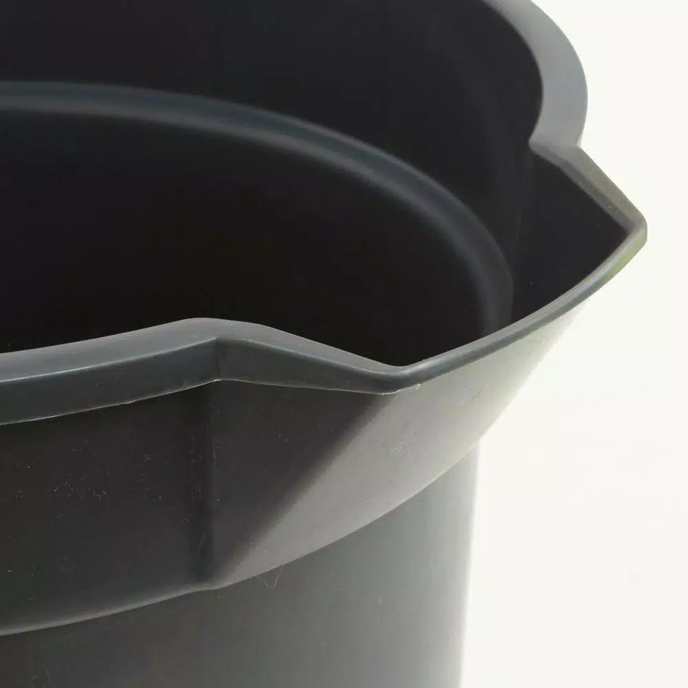 TAFCO PRODUCTS Tafco 3.5 Gal. Gray Round Utility ECO Bucket, 14 Qt. Heavy-Duty Commercial Grade, Made from 100% Recycled Water Bottles