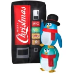 Gemmy 6.5 ft. Merry Christmas Soda Machine & Penguin Inflatable Holiday Decoration thumbnail 2