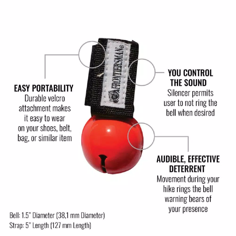 SABRE Bear Bells with Magnetic Silencer for Hiking and Camping