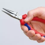 KNIPEX 6 in. Long Nose Pliers with Cutter and Comfort Grip Handles thumbnail 2