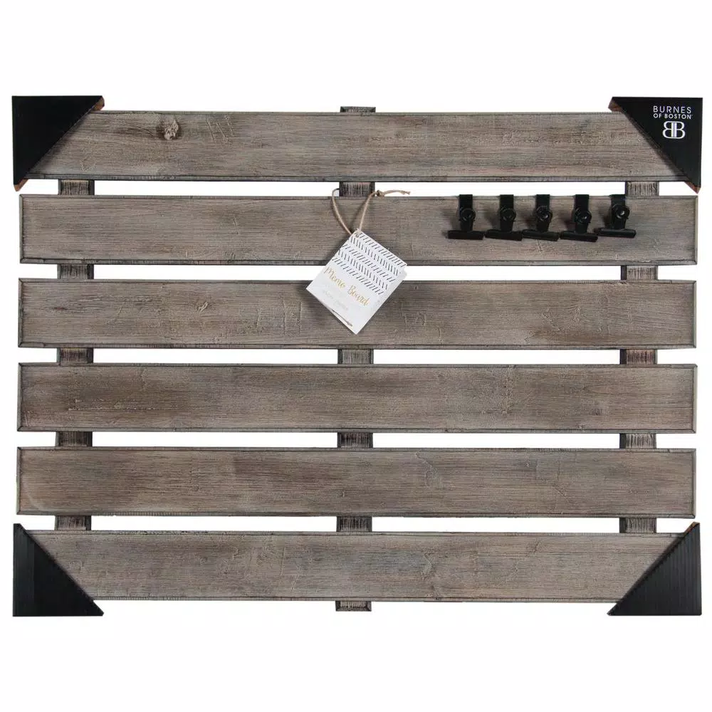 Pinnacle Burnes of Boston 22.25 x 30 in. Distressed Wood Pallet Photo Clip Frame