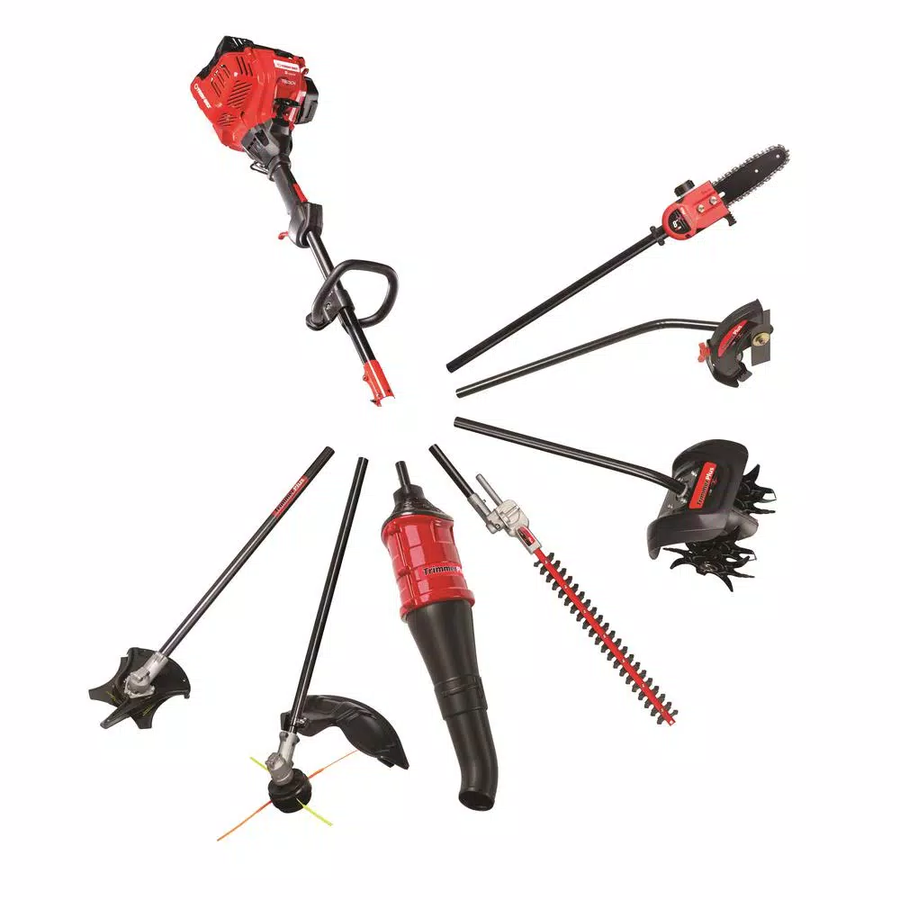 Troy-Bilt 25 cc Gas 2-Cycle Curved Shaft String Trimmer with Attachment Capability