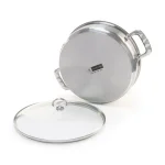 Chantal Induction 21 Steel 5 Qt. Stainless Steel Saute Pan with Glass Lid, Brushed Stainless Steel thumbnail 4