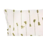 3R Studios White and Green Striped Handwoven Lumbar Throw Pillow, 36 in. x 16 in. thumbnail 5