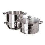 Euro Cuisine Stainless Steel Stove Top Steam Juicer and Steamer Set thumbnail 1