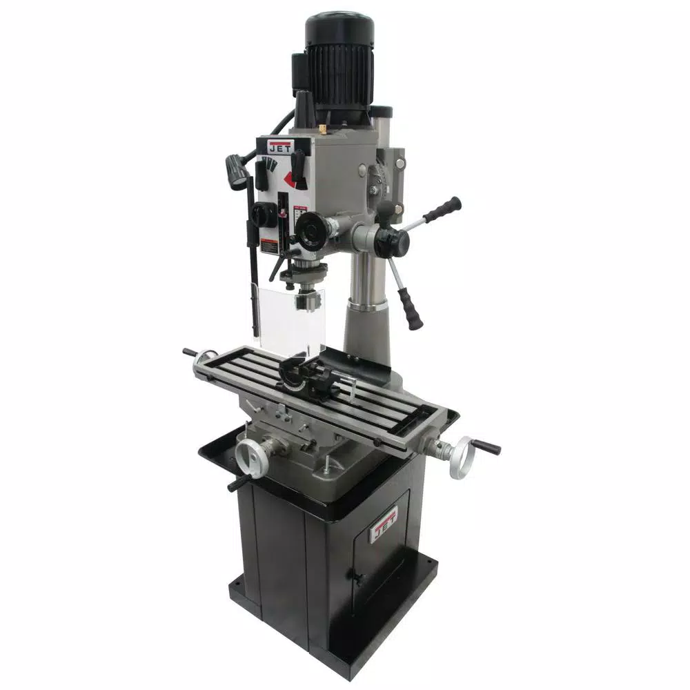 JET JMD-40GH Geared Head Mill/Drill Press with Newall DP500 2-Axis DRO