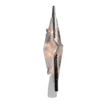 Northlight 9 in. Silver and Clear Crystal 5-Point Star Christmas Tree Topper, Prelit thumbnail 3