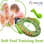 Babyloo Animal Design Children's Soft Cushion Toilet Seat with Handles - Green thumbnail 7