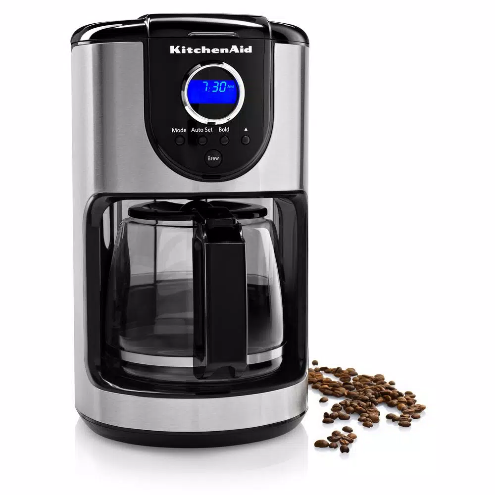 KitchenAid 12-Cup Drip Coffee Maker with Glass Carafe, Onyx Black
