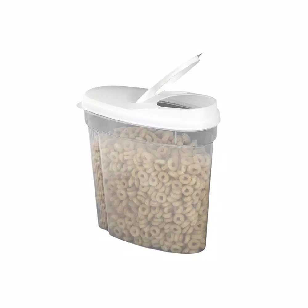 Home Basics 3-Piece Plastic Cereal Container Set with Flip-Top Lids