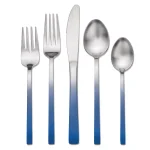 Skandia Moorland Accents 20-Piece Blue 18/0 Stainless Steel Flatware Set, Service for 4 thumbnail 1