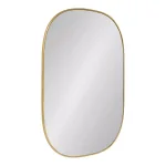 Kate and Laurel Caskill Art Deco Oval Wall Mirror, Gold Leaf Wood Frame, 23.75 x 35.5 in. thumbnail 1